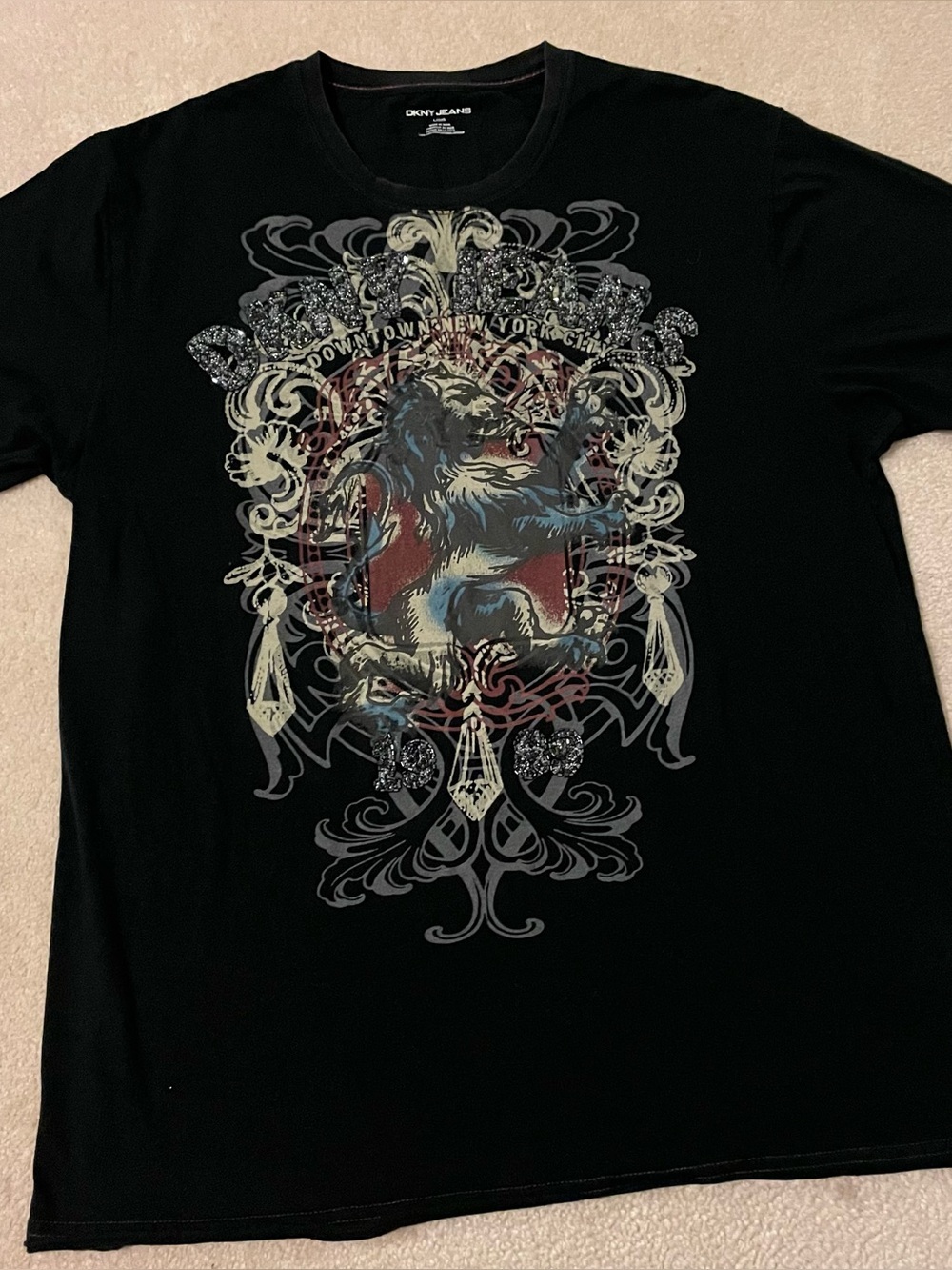 DKNY vintage bling tee-large EUC